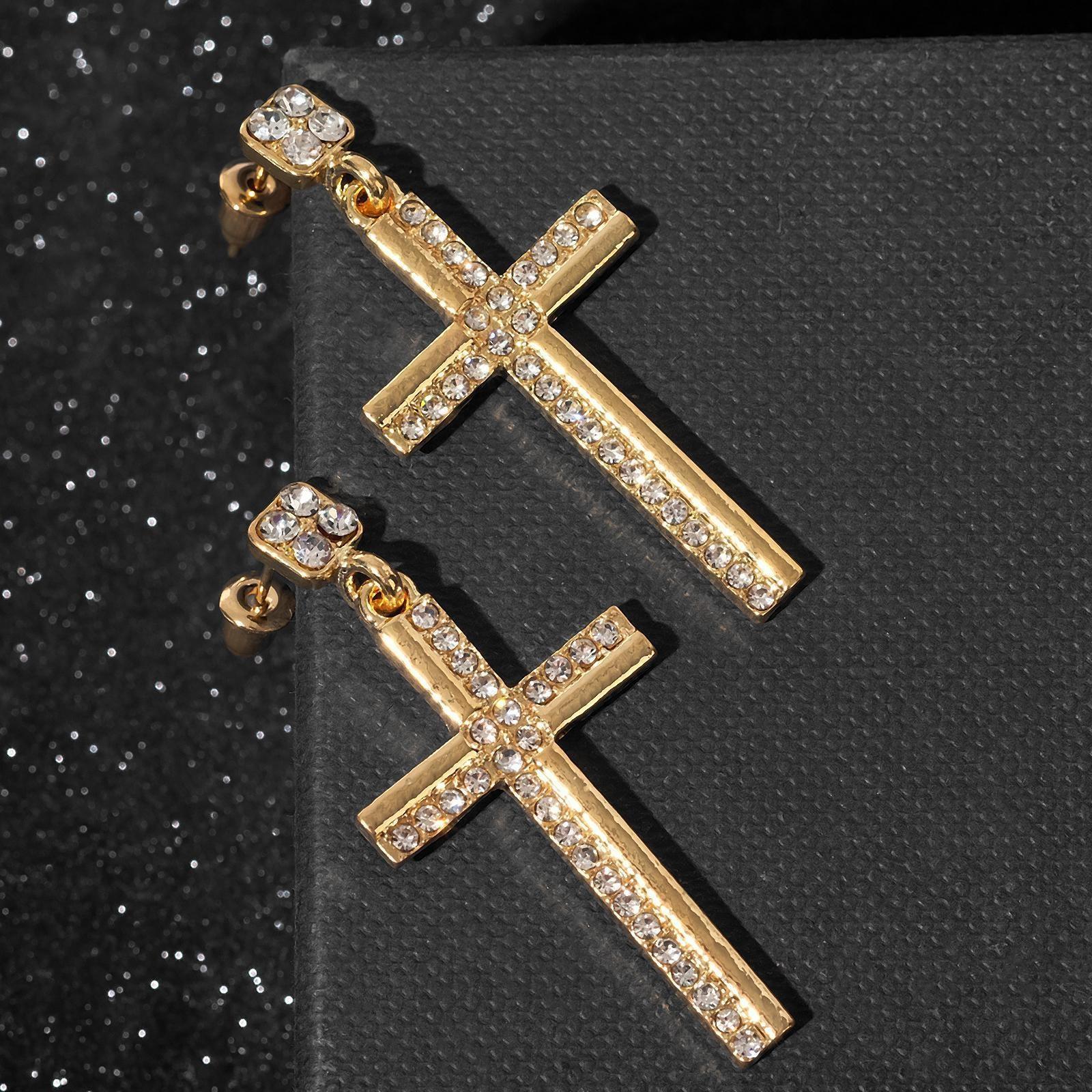 Серьги со стразами 