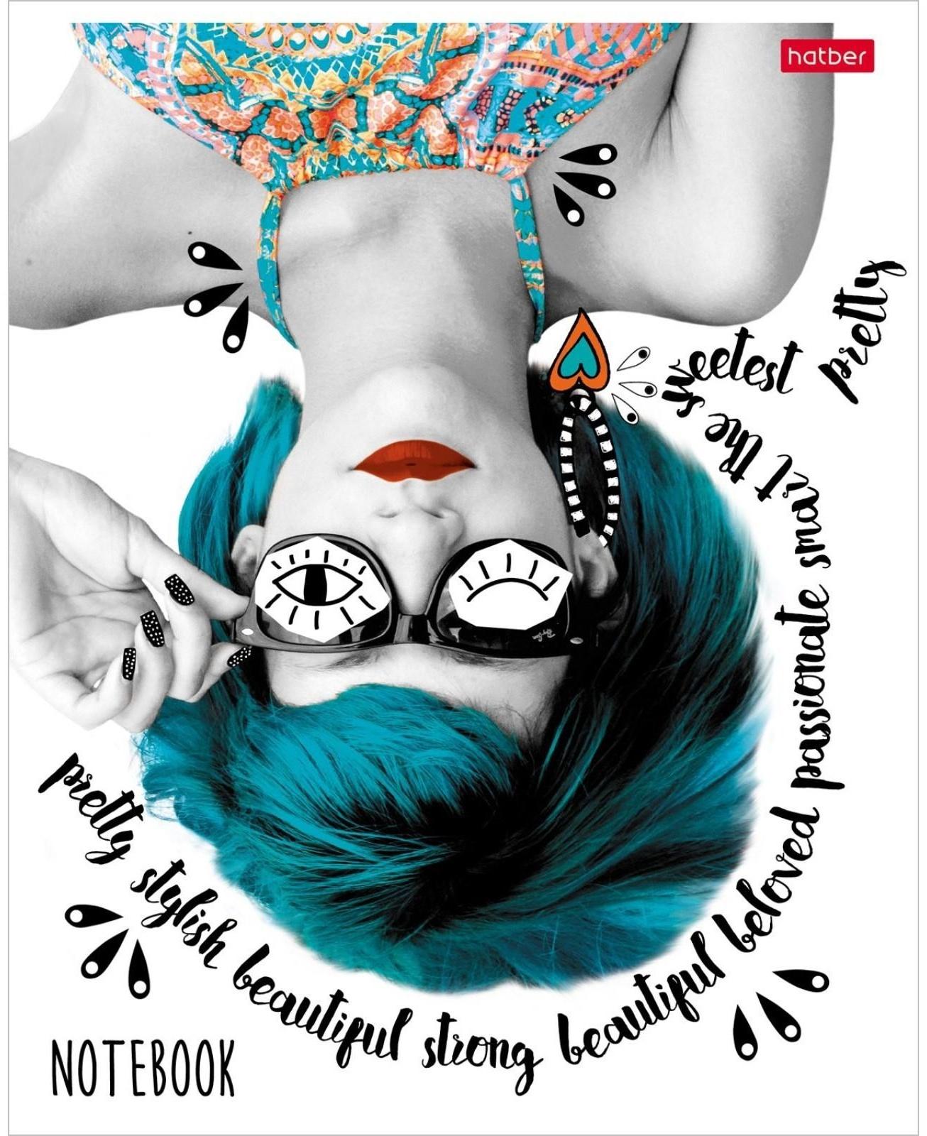 Тетрадь 48 листов, в клетку, Lucky girls, обложка мелованный картон, выборочно лак, блок 65г/м² / Микс 1 шт.