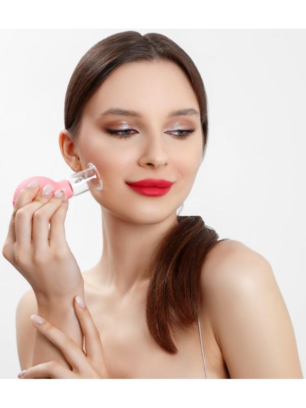 Набор вакуумных банок для массажа, стеклянные, d 1,5/3,5 см, 2 шт, цвет розовый