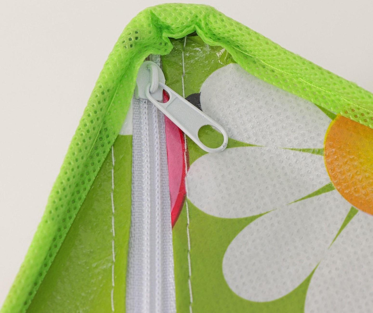 Органайзер для хранения белья Доляна «Божьи коровки», 8 отделений, 28×14×10 см, цвет зелёный