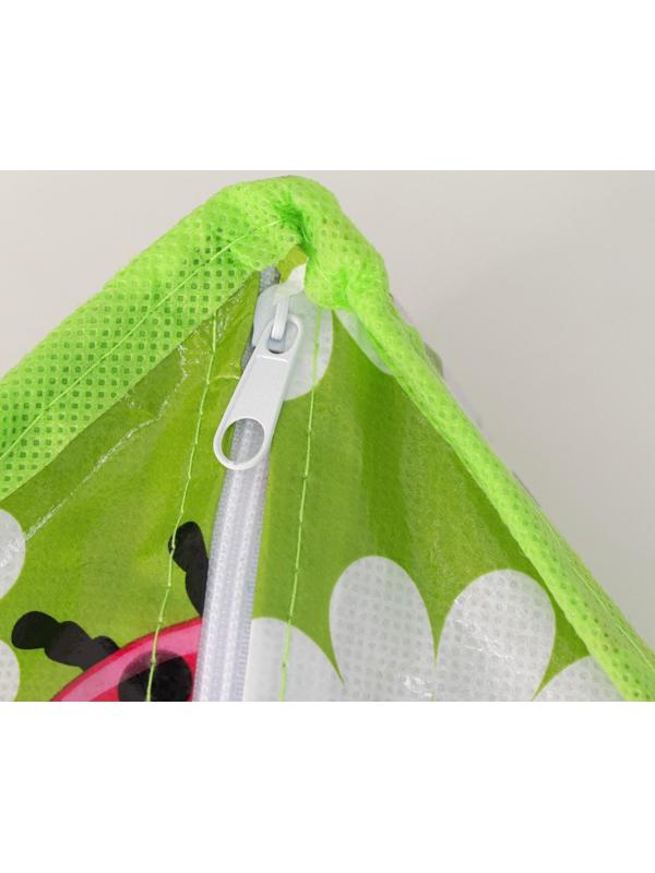 Органайзер для хранения белья Доляна «Божьи коровки», 16 отделений, 32×32×12 см, цвет зелёный