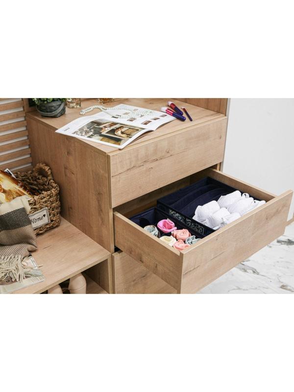 Органайзер для хранения белья Доляна «Мозаика», 8 отделений, 28×14×10 см, цвет синий