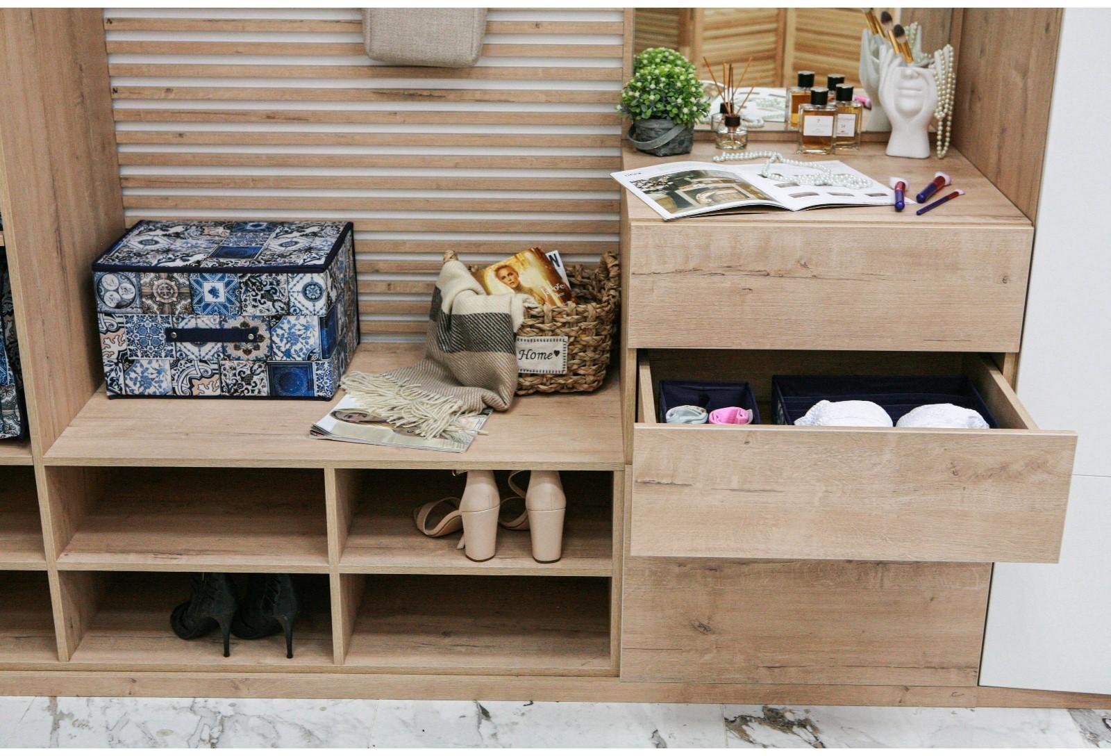 Органайзер для хранения белья Доляна «Мозаика», 7 отделений, 34×30,5×10 см, цвет синий