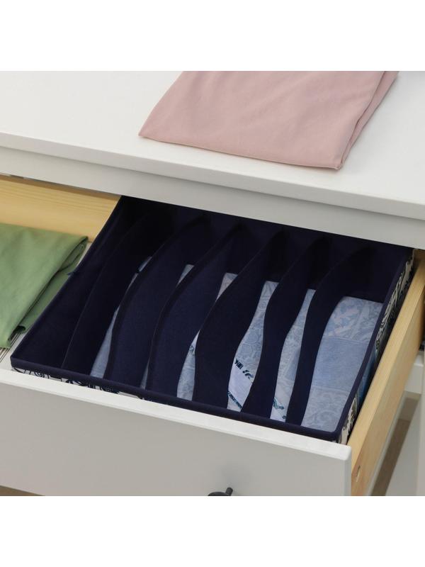 Органайзер для хранения белья Доляна «Мозаика», 7 отделений, 34×30,5×10 см, цвет синий