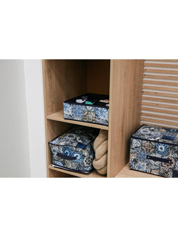 Органайзер для хранения белья Доляна «Мозаика», 16 отделений, 32×32×12 см, цвет синий