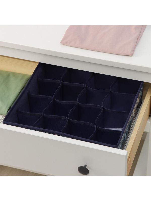 Органайзер для хранения белья Доляна «Мозаика», 16 отделений, 32×32×12 см, цвет синий