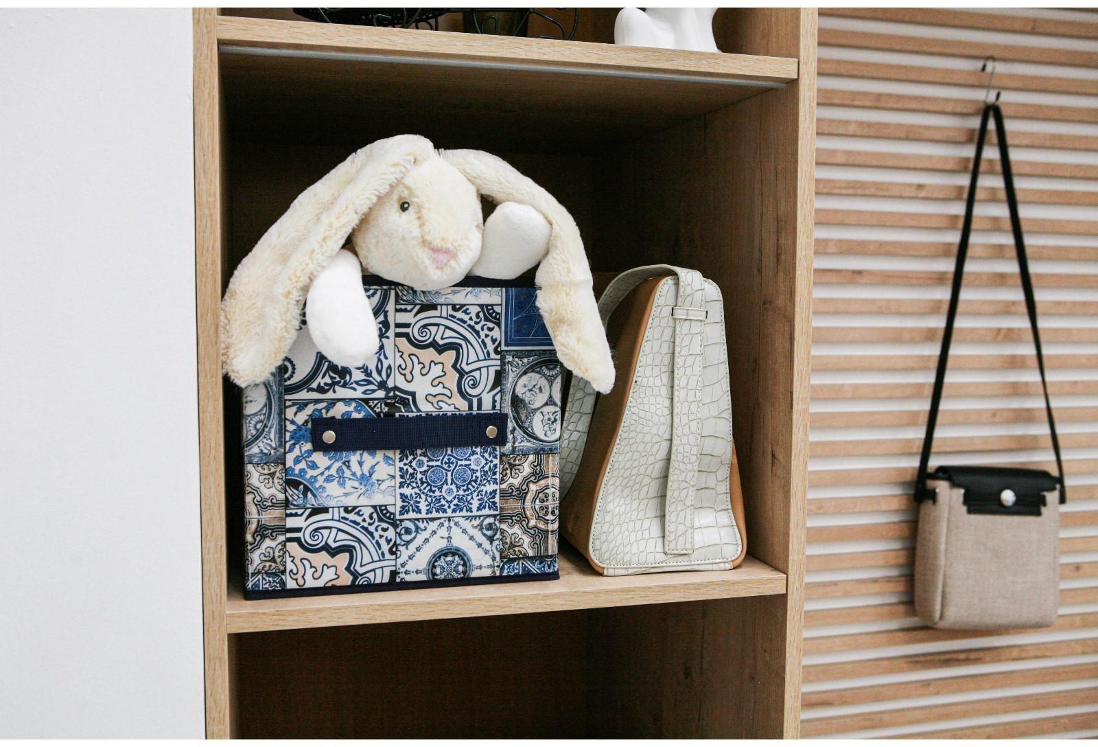 Короб стеллажный для хранения Доляна «Мозаика», 25×25×25 см, цвет синий