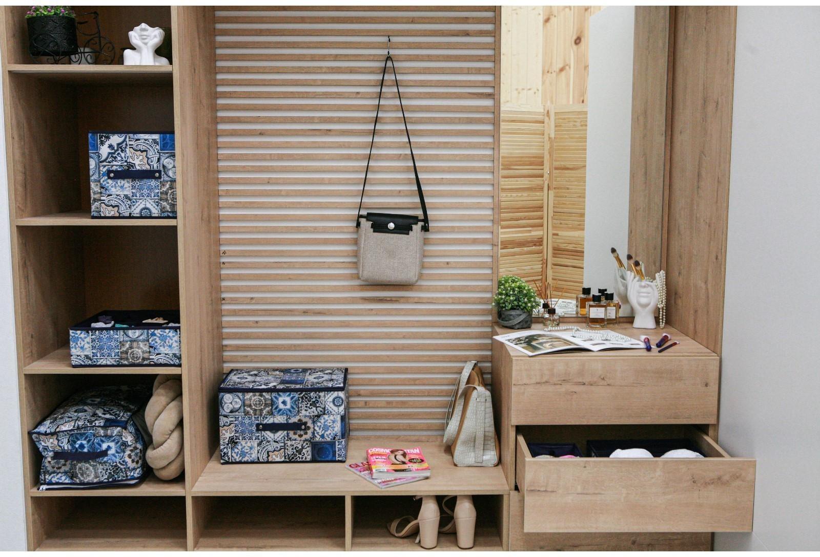 Короб стеллажный для хранения Доляна «Мозаика», 25×25×25 см, цвет синий