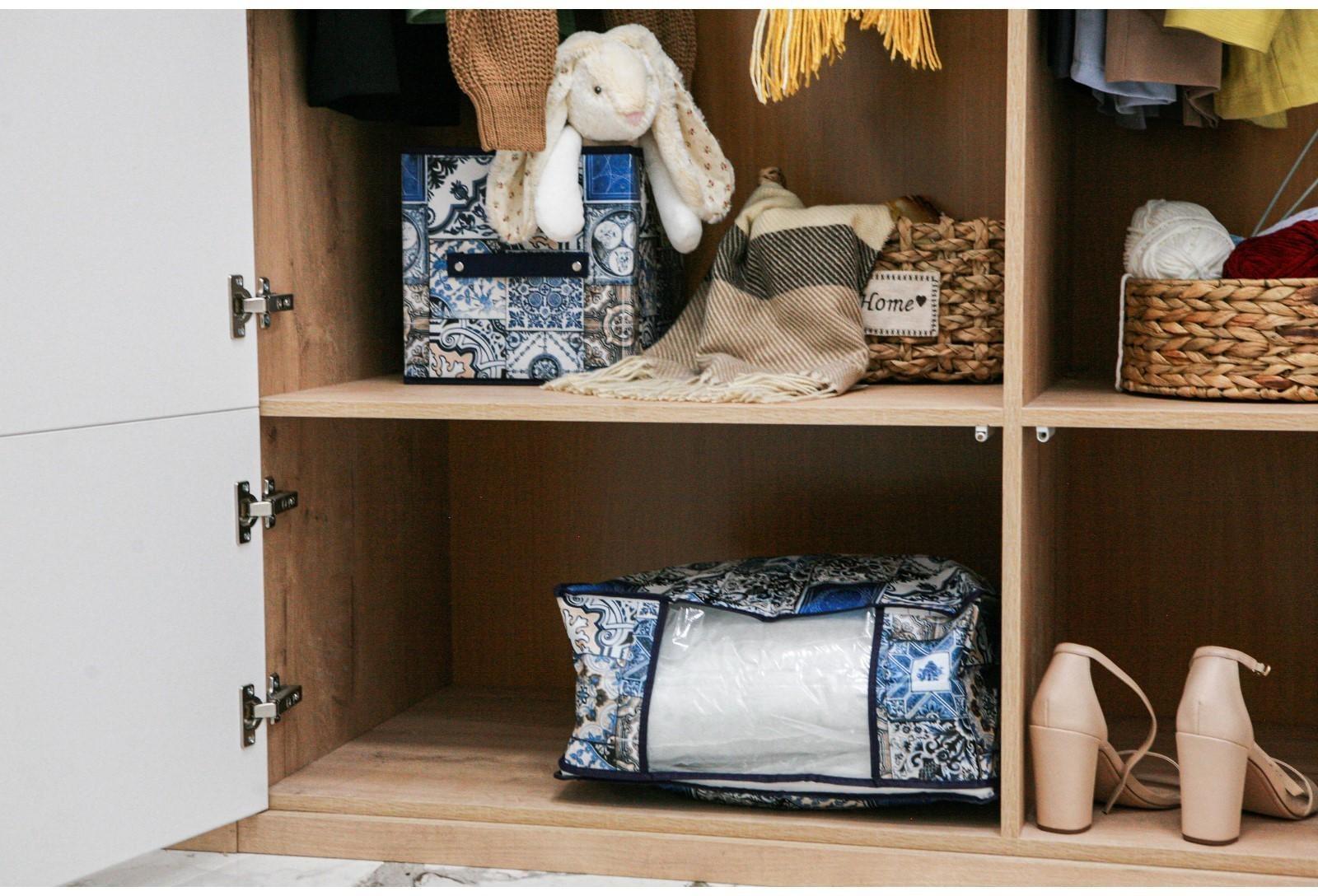 Короб стеллажный для хранения Доляна «Мозаика», 25×25×25 см, цвет синий