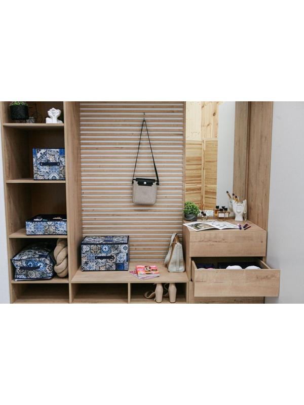 Короб стеллажный для хранения Доляна «Мозаика», 25×25×25 см, цвет синий