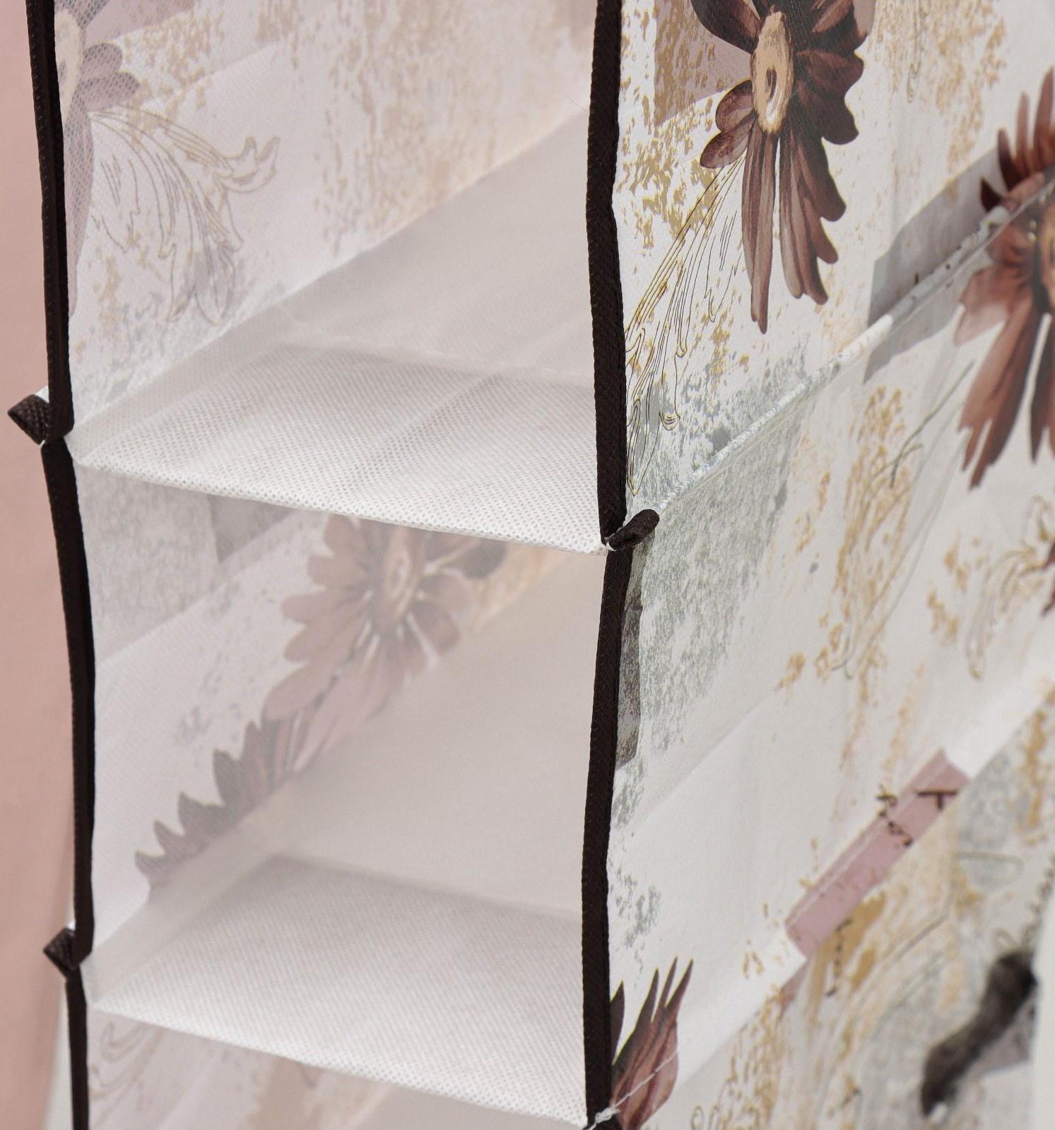 Кофр подвесной Доляна «Астра», 5 отделений, 30×15×70 см, цвет коричневый