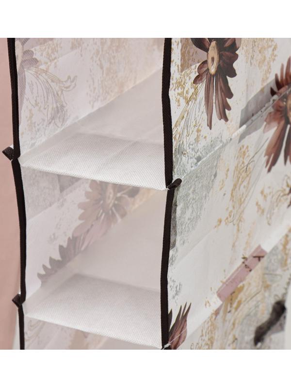 Кофр подвесной Доляна «Астра», 5 отделений, 30×15×70 см, цвет коричневый