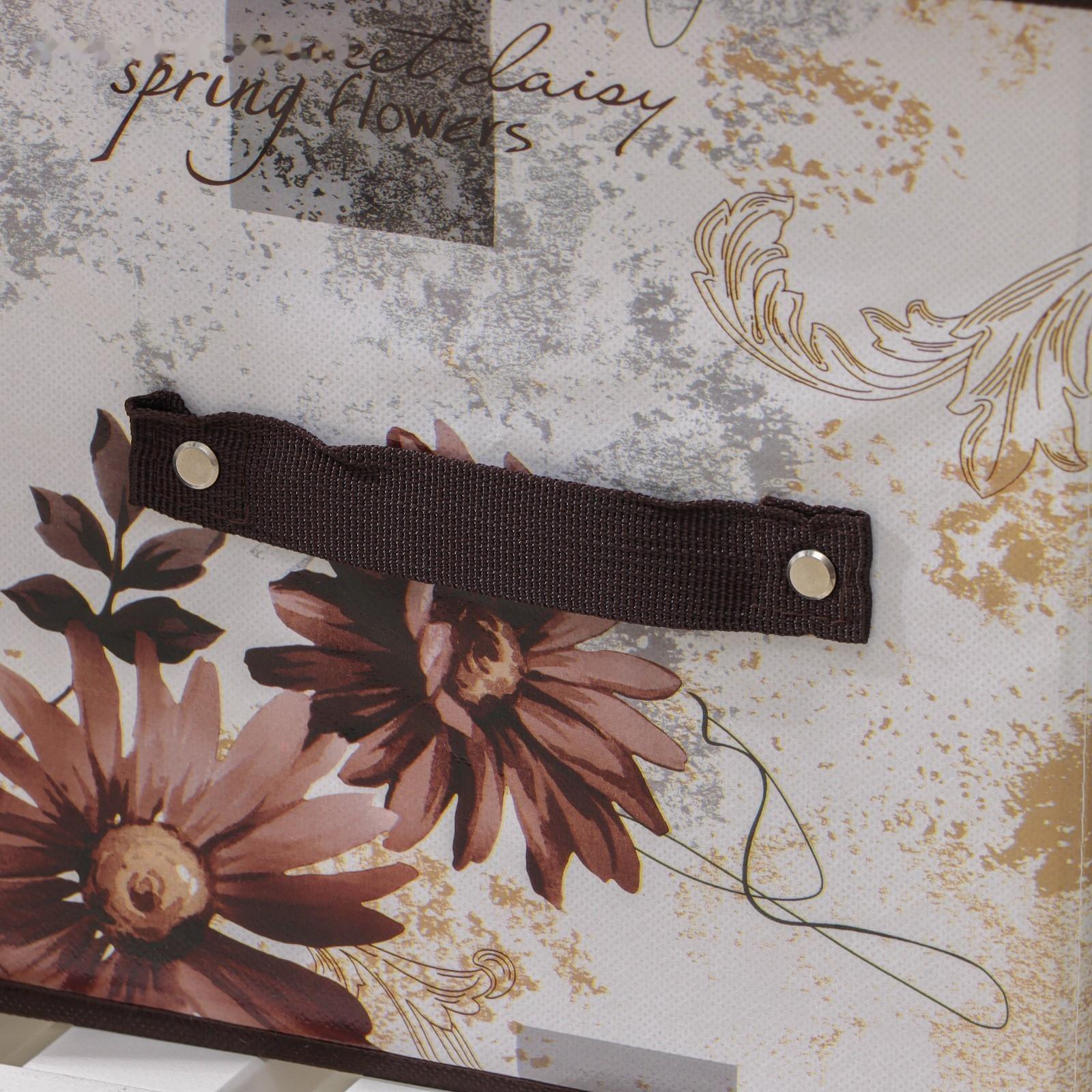 Короб стеллажный для хранения Доляна «Астра», 25×25×25 см, цвет коричневый