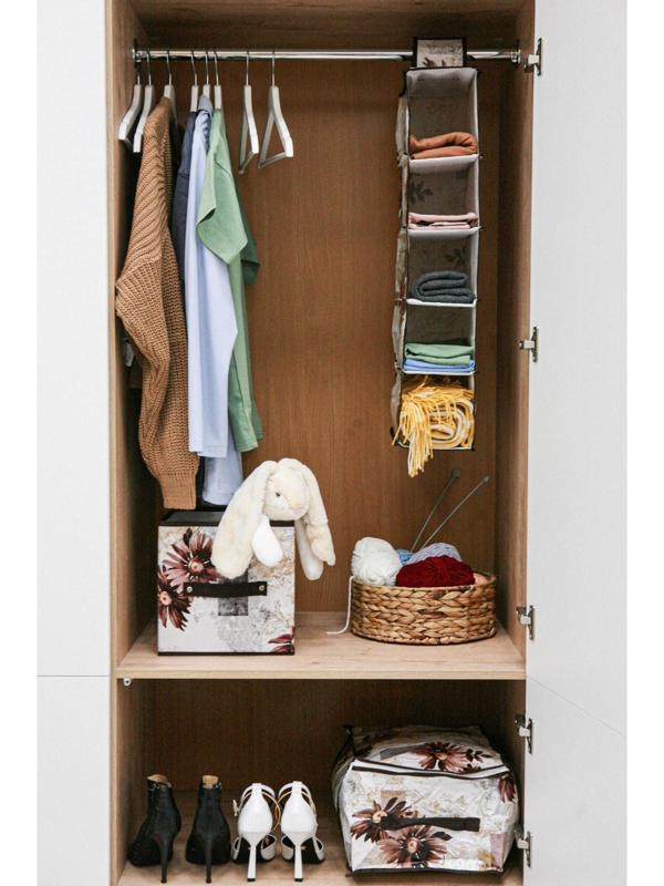 Короб стеллажный для хранения Доляна «Астра», 25×25×25 см, цвет коричневый