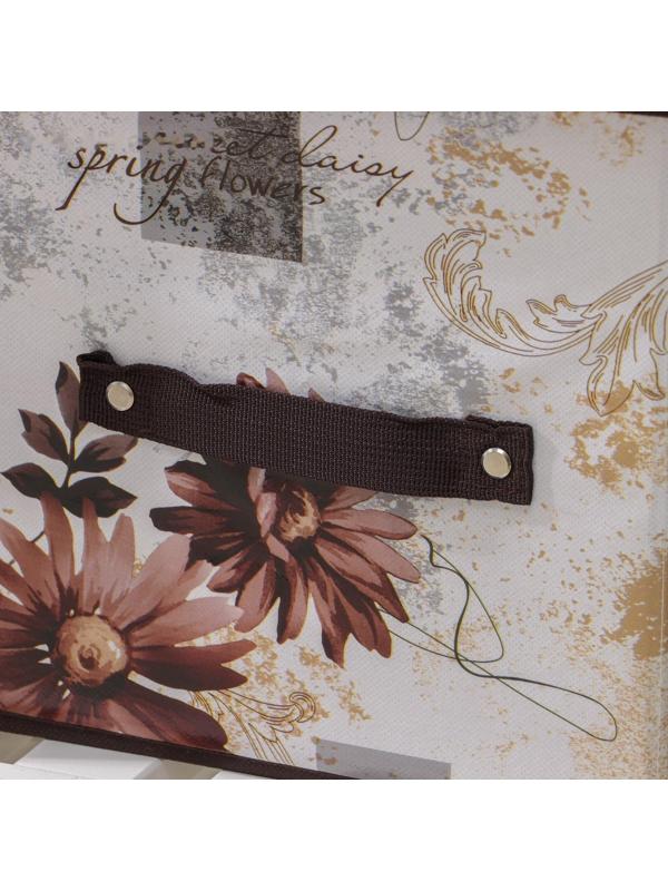 Короб стеллажный для хранения Доляна «Астра», 25×25×25 см, цвет коричневый