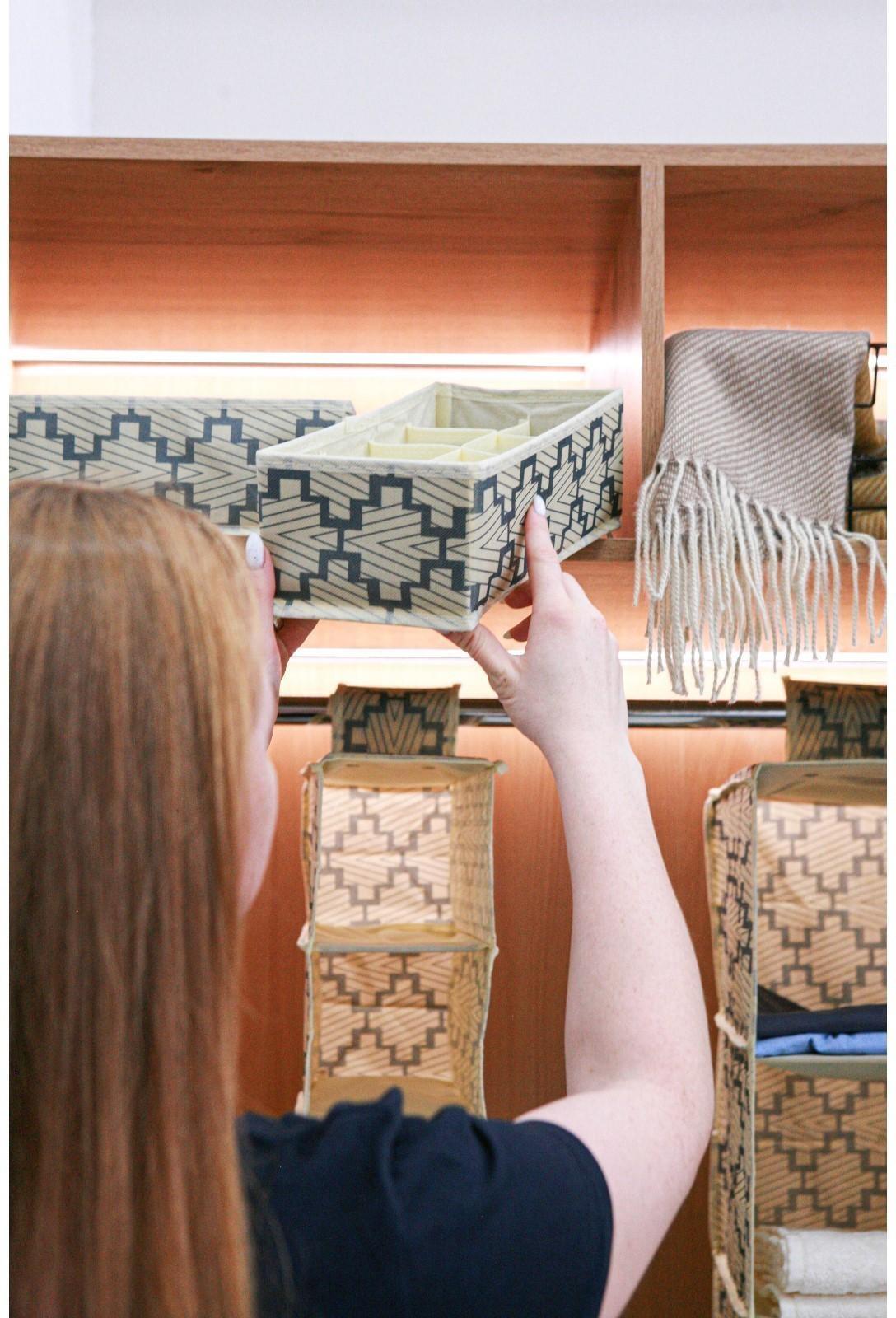 Органайзер для хранения белья Доляна «Гэтс», 8 отделений, 28×14×10 см, цвет бежевый