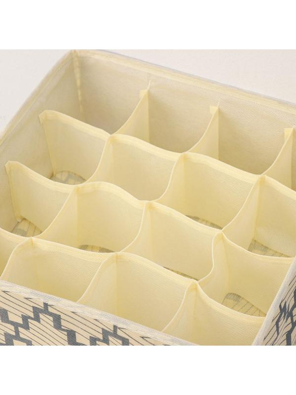 Органайзер для хранения белья Доляна «Гэтс», 16 отделений, 32×32×12 см, цвет бежевый