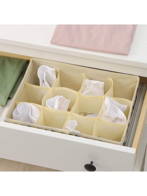 Органайзер для хранения белья Доляна «Гэтс», 12 отделений, 32×24×12 см, цвет бежевый