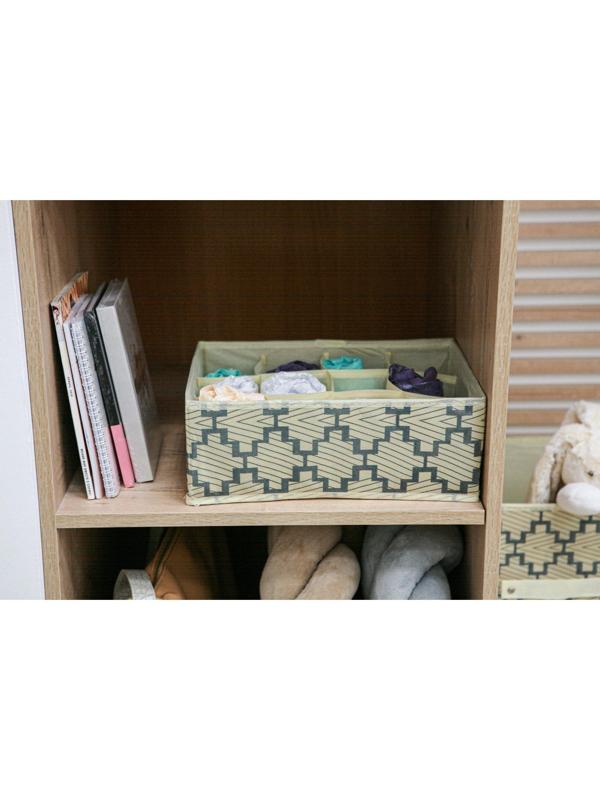 Органайзер для хранения белья Доляна «Гэтс», 12 отделений, 32×24×12 см, цвет бежевый