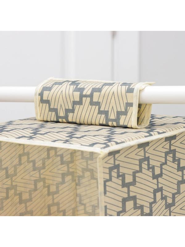 Кофр подвесной Доляна «Гэтс», 4 отделения, 30×30×80 см, цвет бежевый