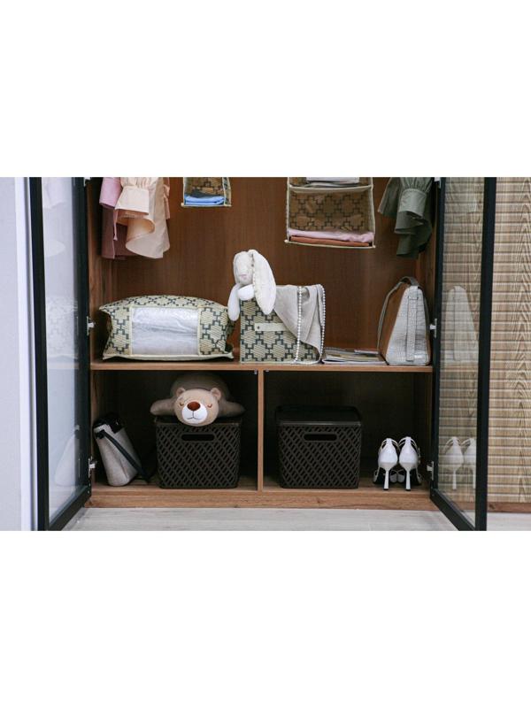 Короб стеллажный для хранения Доляна «Гэтс», 25×25×25 см, цвет бежевый