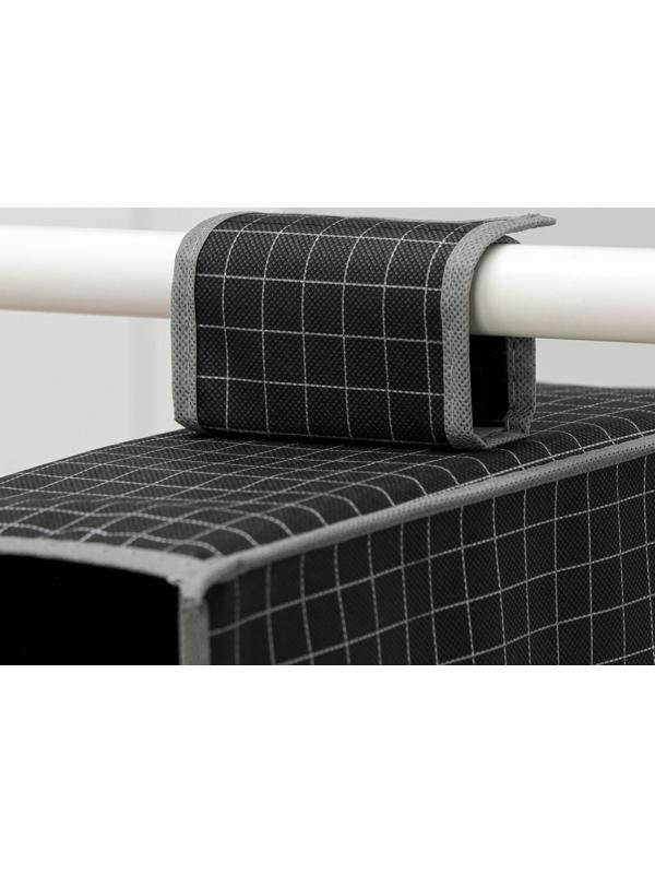 Кофр подвесной Доляна «Кло», 5 отделений, 30×15×70 см, цвет чёрный