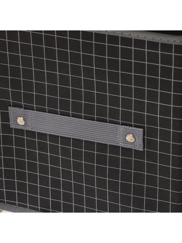 Короб стеллажный для хранения Доляна «Кло», 25×25×25 см, цвет чёрный