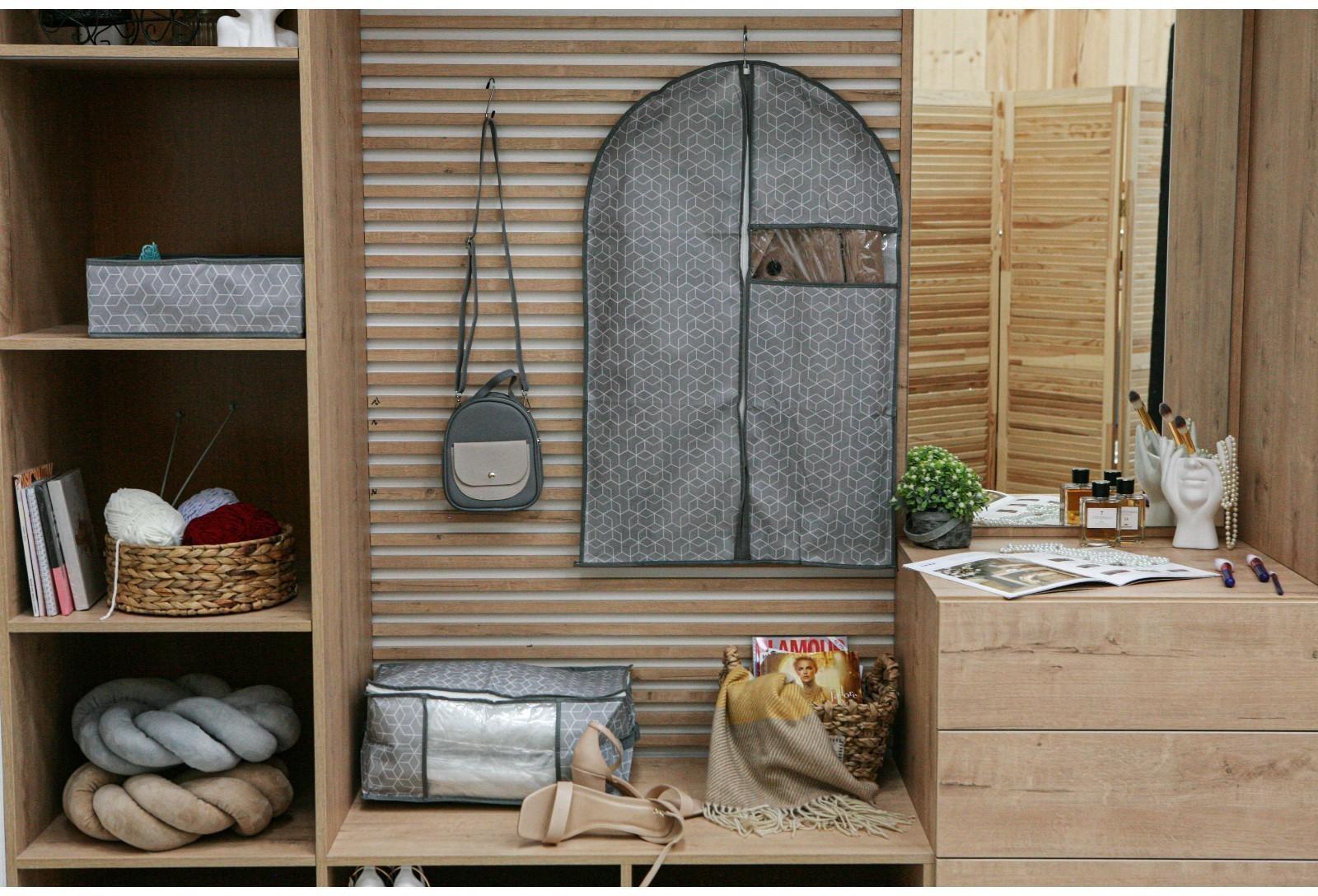 Органайзер для хранения белья Доляна «Фора», 12 отделений, 32×24×12 см, цвет серый