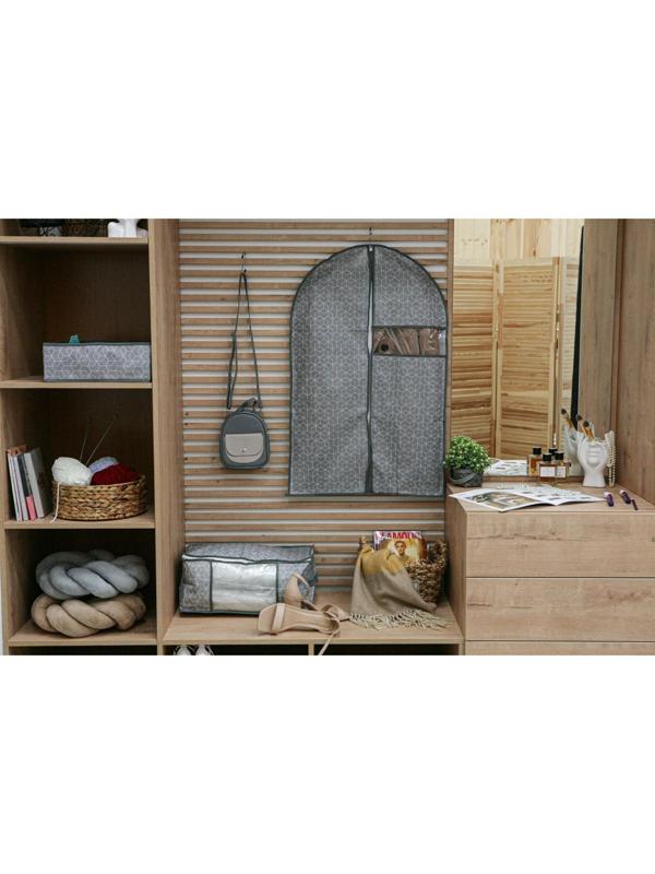 Органайзер для хранения белья Доляна «Фора», 12 отделений, 32×24×12 см, цвет серый