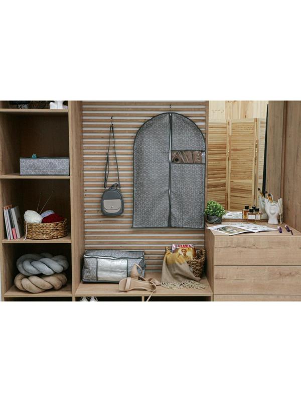 Органайзер для хранения белья Доляна «Фора», 12 отделений, 32×24×12 см, цвет серый