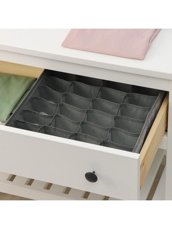 Органайзер для хранения белья Доляна «Фора», 24 отделения, 30×33×10 см, цвет серый