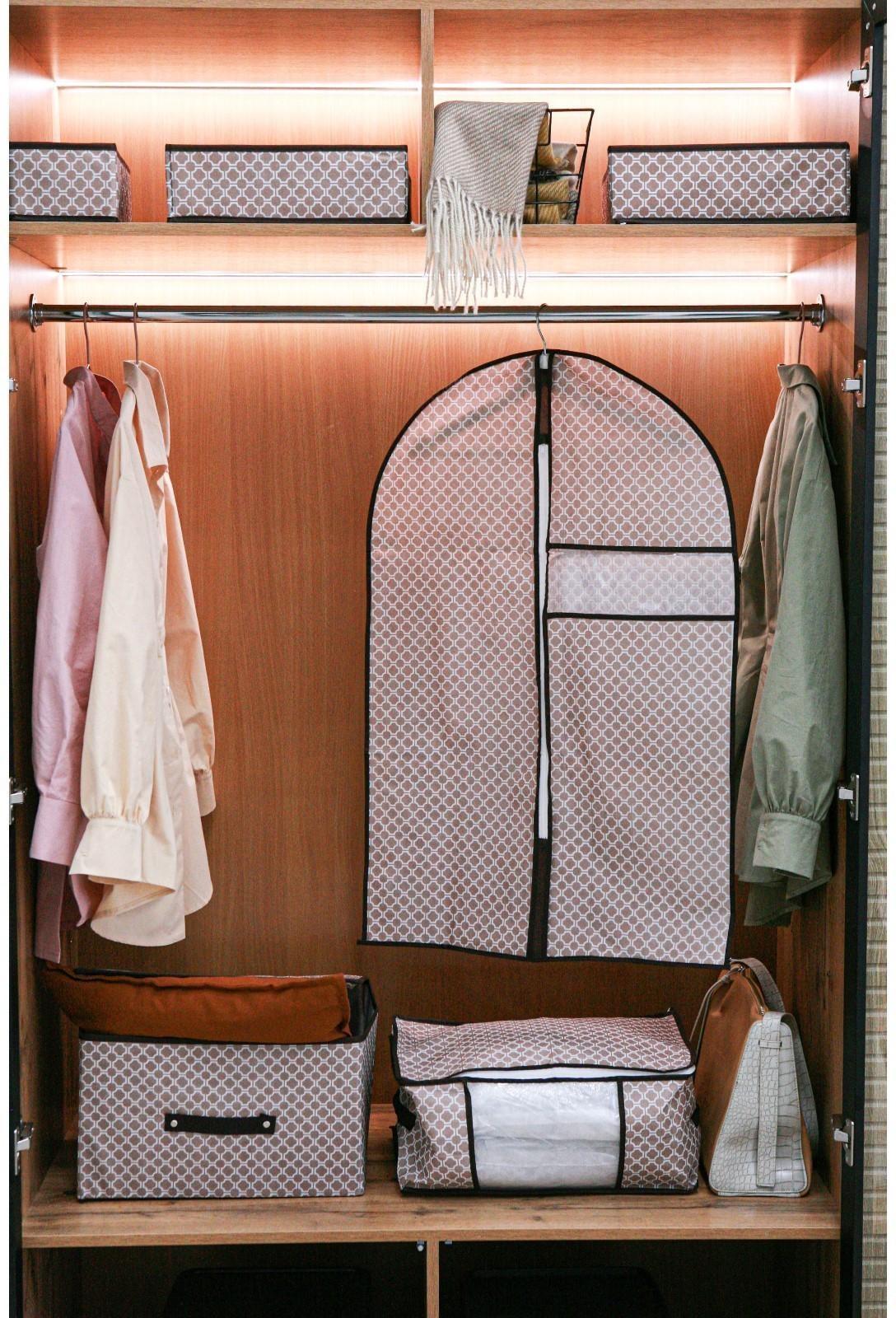 Органайзер для хранения белья Доляна «Браун», 8 отделений, 28×14×10 см, цвет коричневый