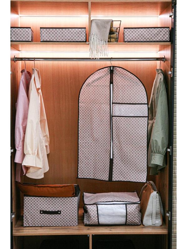 Органайзер для хранения белья Доляна «Браун», 8 отделений, 28×14×10 см, цвет коричневый