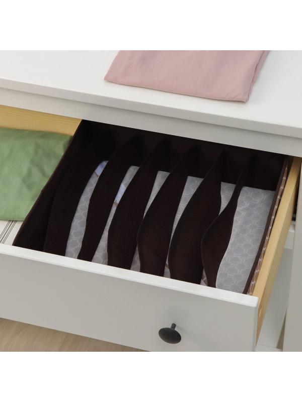 Органайзер для хранения белья Доляна «Браун», 7 отделений, 34×30,5×10 см, цвет коричневый