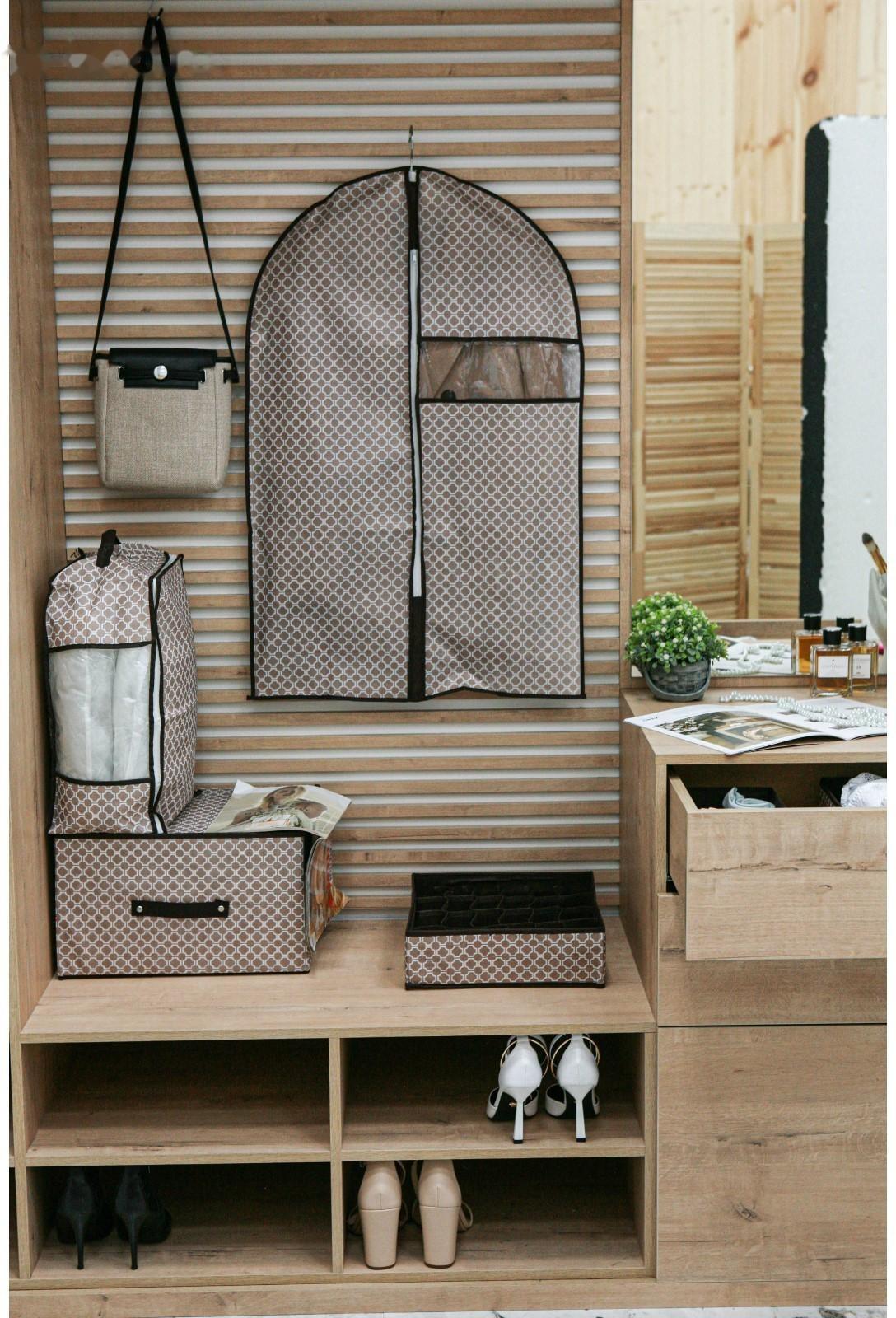 Органайзер для хранения белья Доляна «Браун», 24 отделения, 30×33×10 см, цвет коричневый