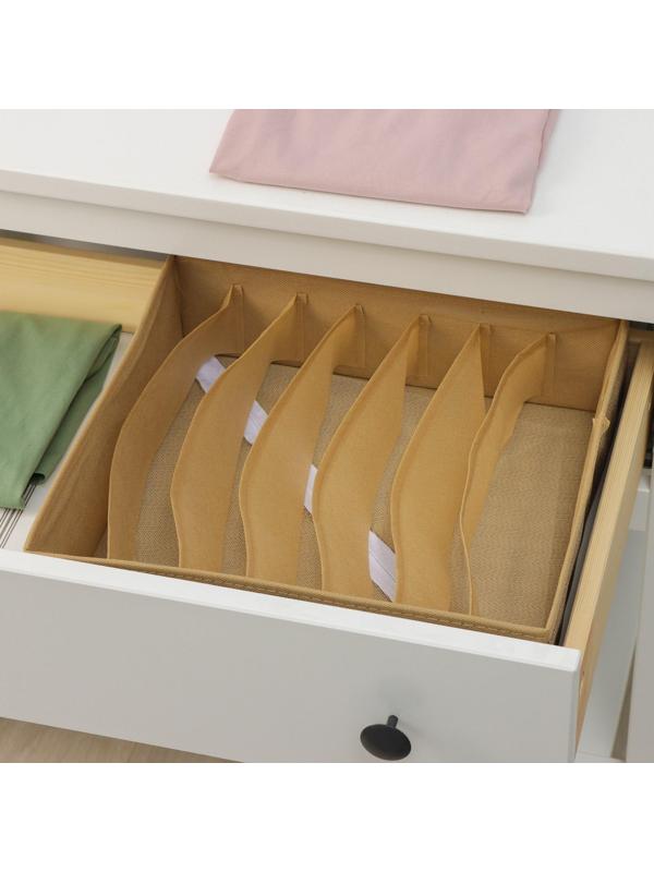 Органайзер для хранения белья Доляна «Гусиная лапка», 7 отделений, 34×30,5×10 см, цвет бежевый