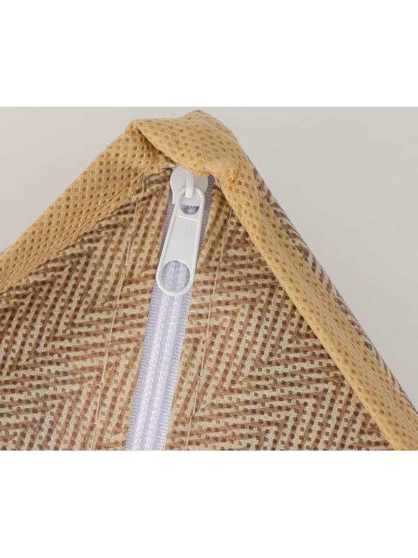 Органайзер для хранения белья Доляна «Гусиная лапка», 16 отделений, 32×32×12 см, цвет бежевый