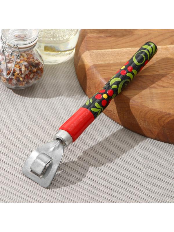 Чапельник с деревянной ручкой «Хохлома», 23,5 см, бук