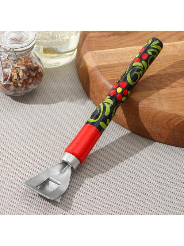 Чапельник с деревянной ручкой «Хохлома», 23,5 см, бук