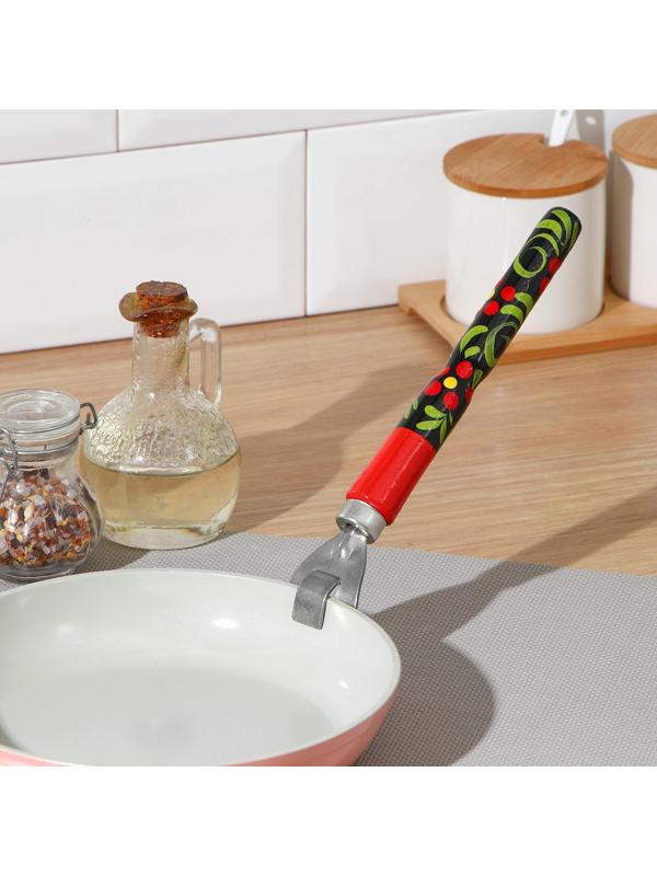 Чапельник с деревянной ручкой «Хохлома», 23,5 см, бук