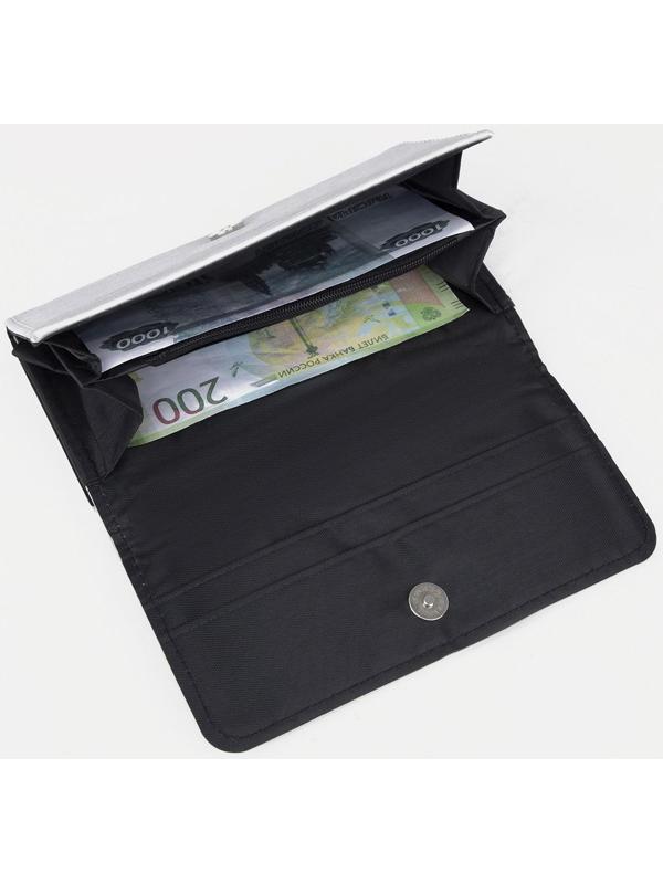 Кошелёк на магните, цвет серый