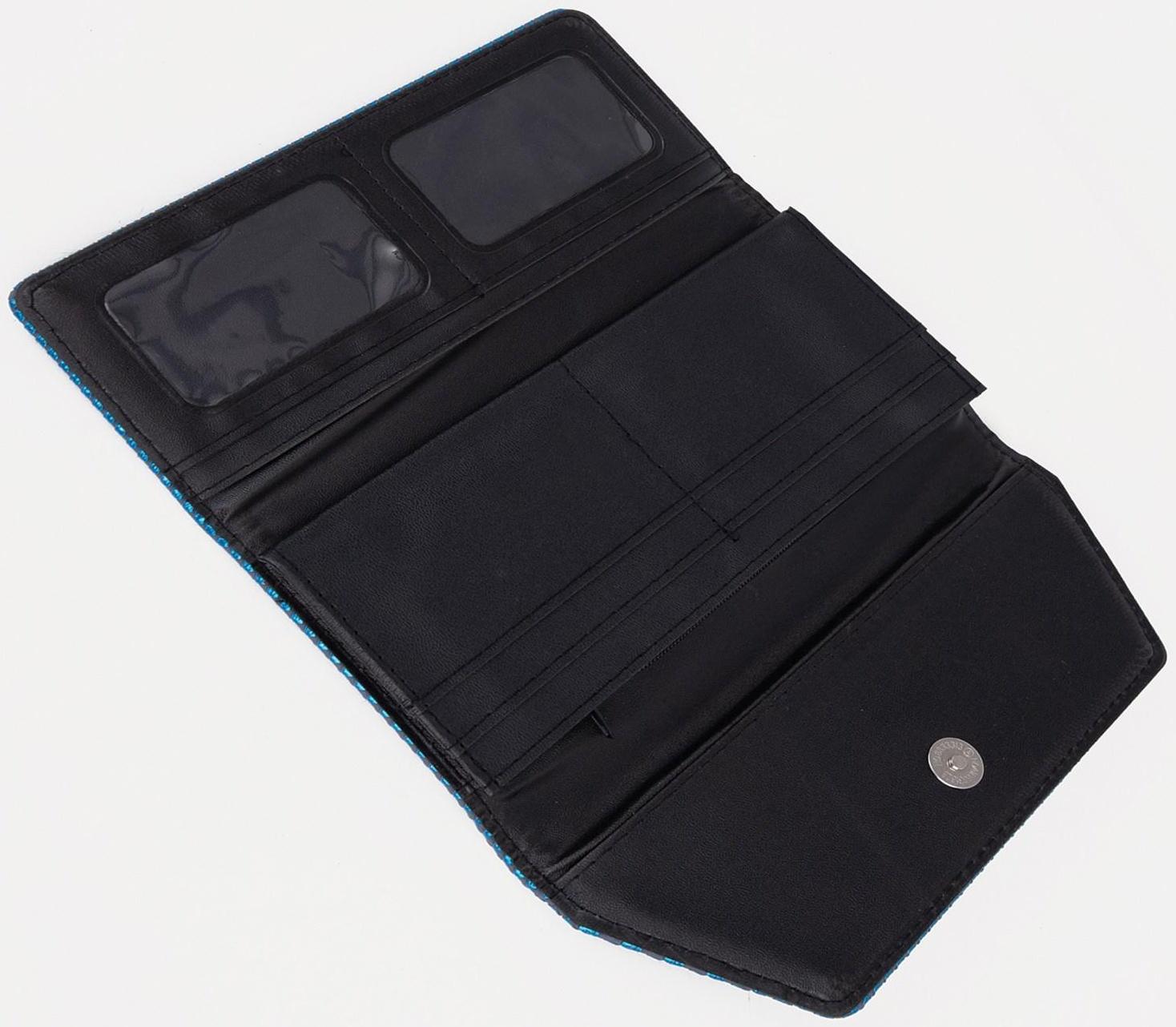 Кошелёк на магните, цвет синий