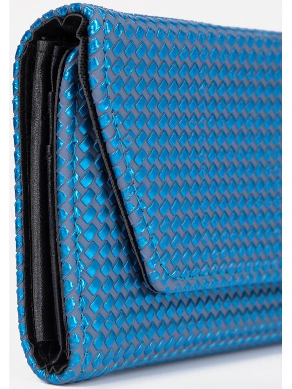 Кошелёк на магните, цвет синий