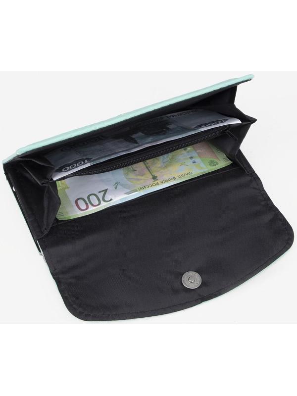 Кошелёк на магните, цвет зелёный