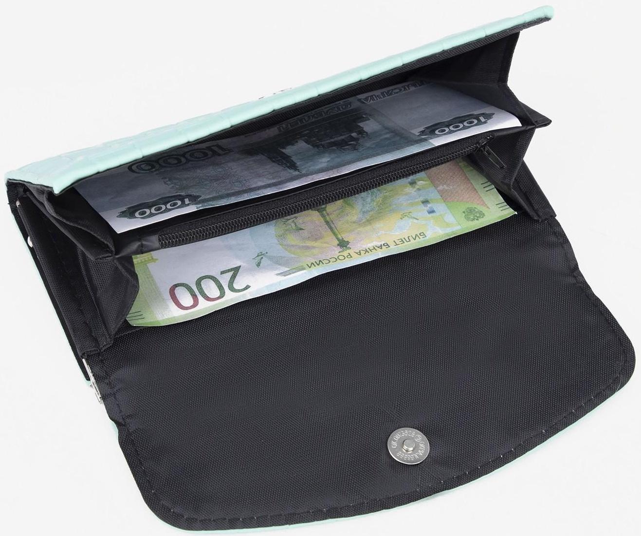 Кошелёк на магните, цвет зелёный