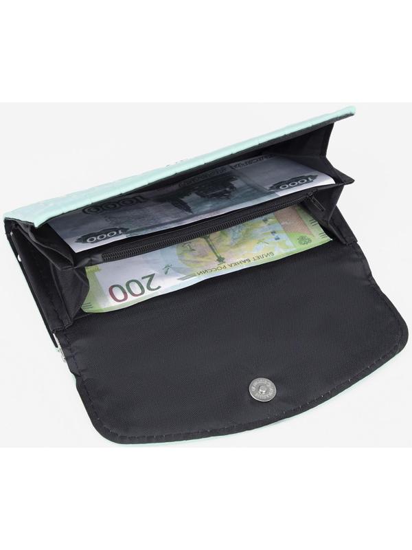 Кошелёк на магните, цвет зелёный