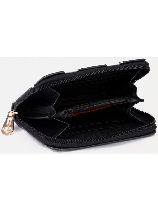 Кошелёк на молнии, цвет чёрный