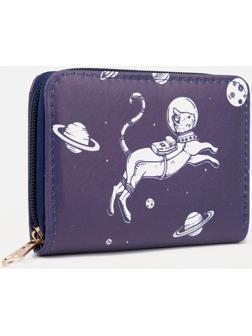 Кошелёк на молнии, цвет синий