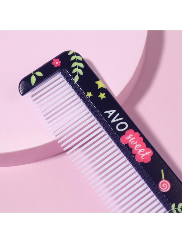 Расчёска «АВОКАДО», с ручкой, фигурная, 14,7 × 3,7, разноцветная