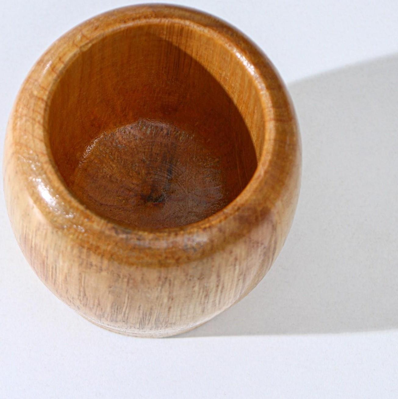 Ступка с толкушкой Доляна «Бамбук», 10 см